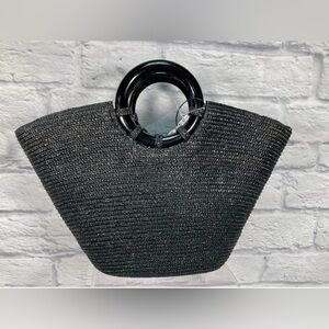 Black Woven Handbag/tote bag